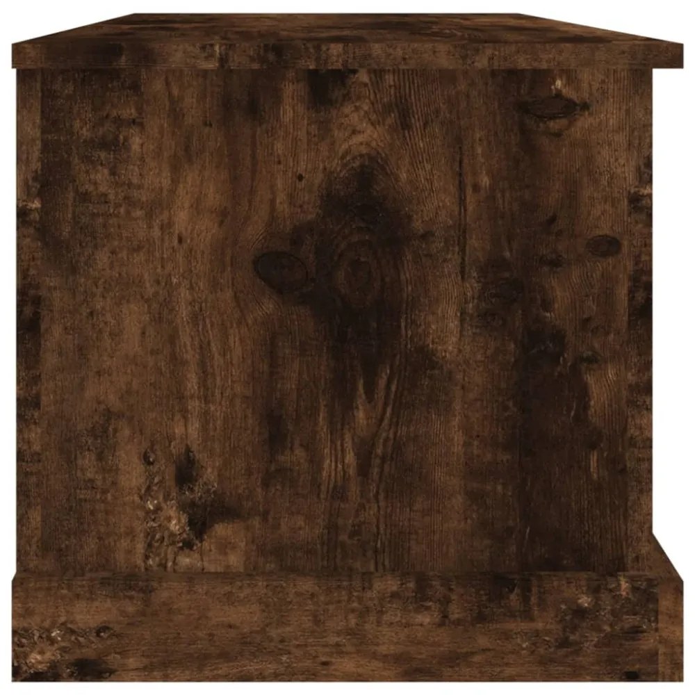 füstös tölgy színű szerelt fa tárolóláda 70 x 40 x 38 cm