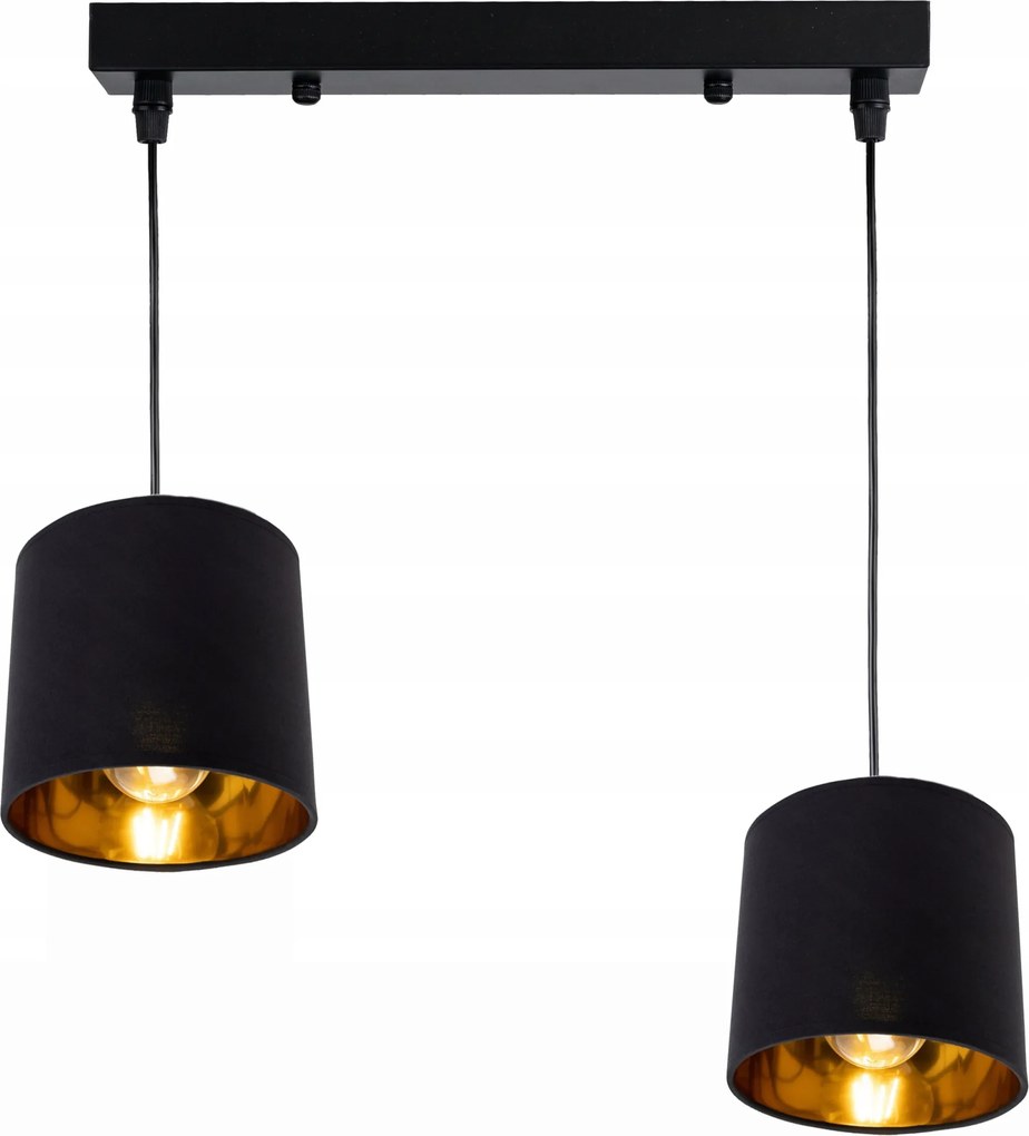 Függőlámpa Túlnyúló mennyezeti csillár Lámpabúra arany 2