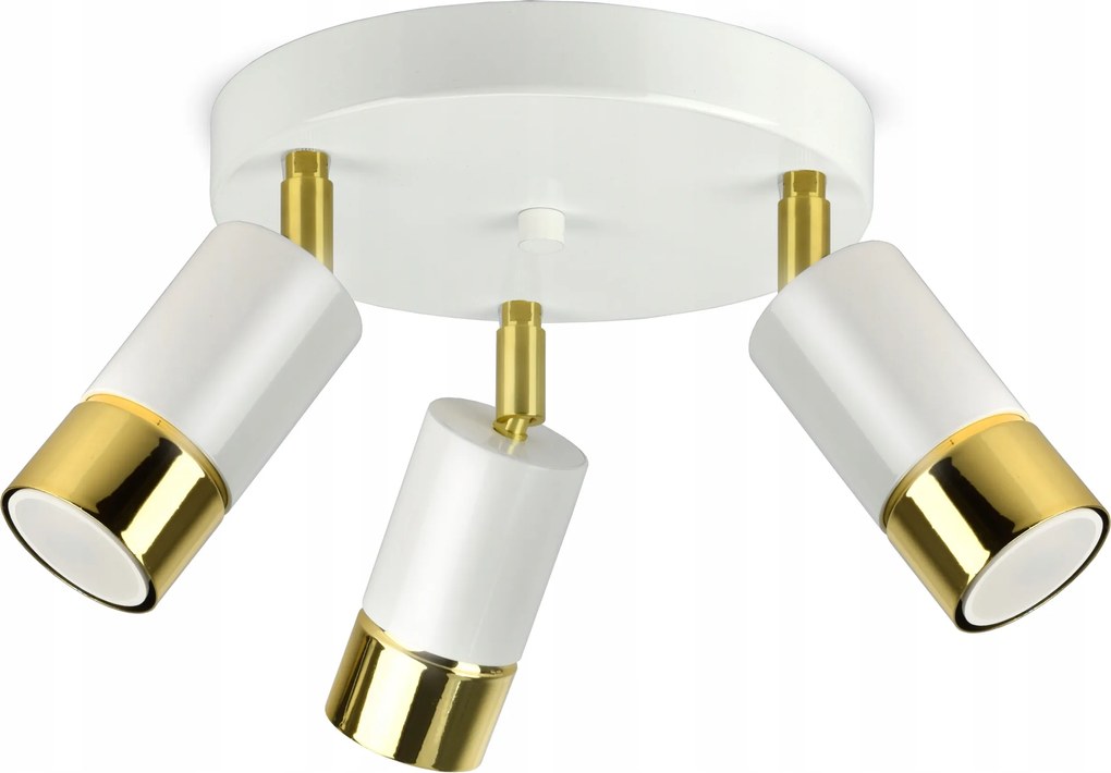 Mennyezeti lámpa Tubus Fém Fehér Arany Led GU10