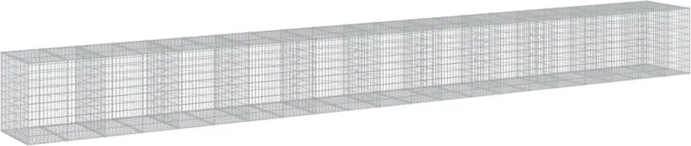vidaXL horganyzott vas gabion kosár fedéllel 1050 x 100 x 100 cm