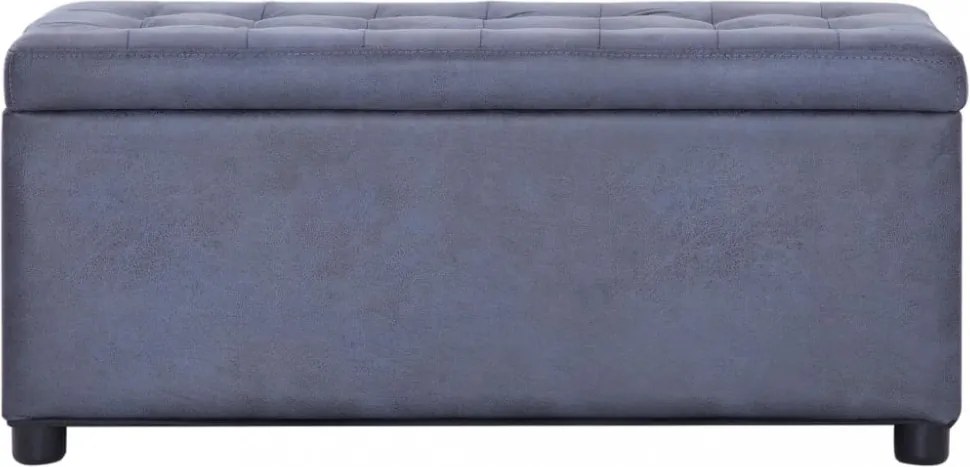 szürke művelúr tárolózsámoly 87,5 cm