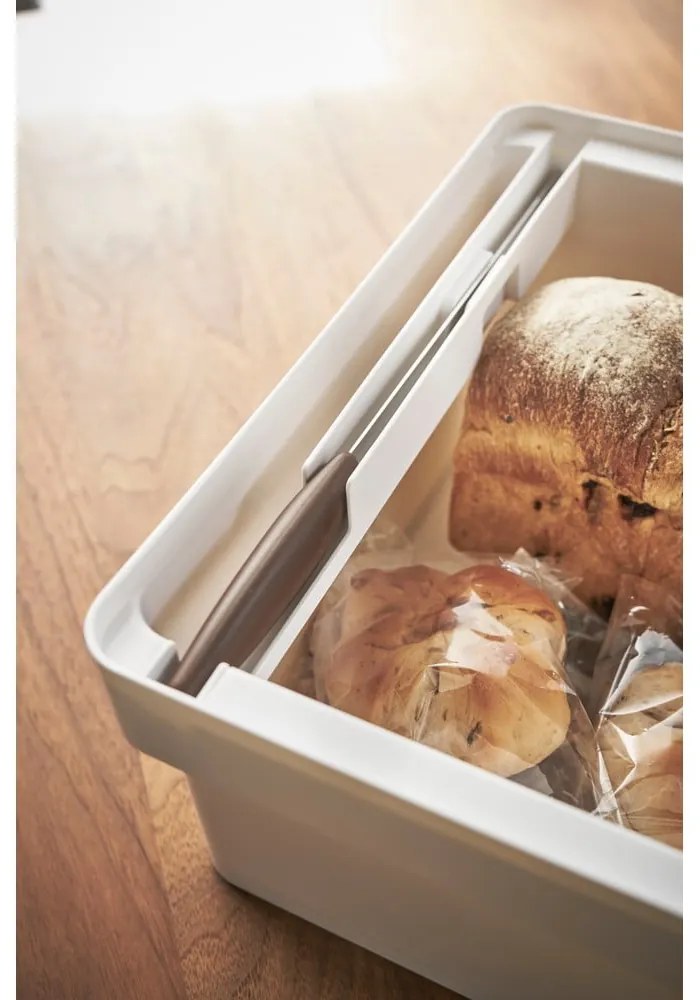 Tower fehér kenyértartó bambuszfedéllel - Yamazaki