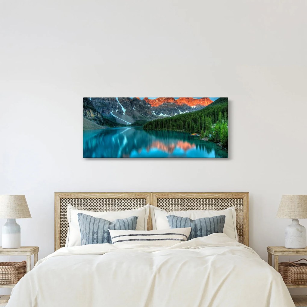 Egy türkizkék tó képe (120x50 cm)