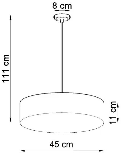 Csillár zsinóron ARENA 45 3xE27/60W/230V fekete