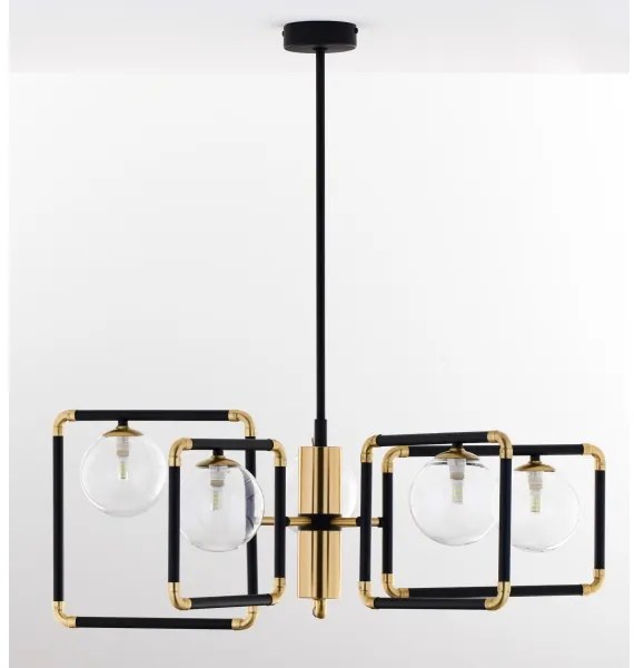 Jupiter 1985 - Csillár rúdon IBRA 5xG9/10W/230V fekete/arany