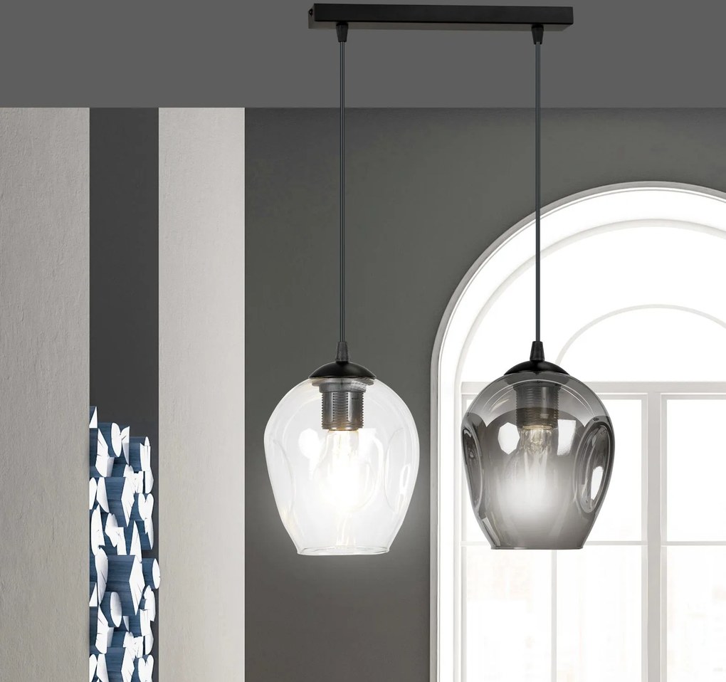 Emibig modern függeszték istar fekete emi682/2