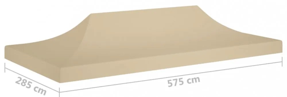 bézs tető partisátorhoz 6 x 3 m 270 g/m²