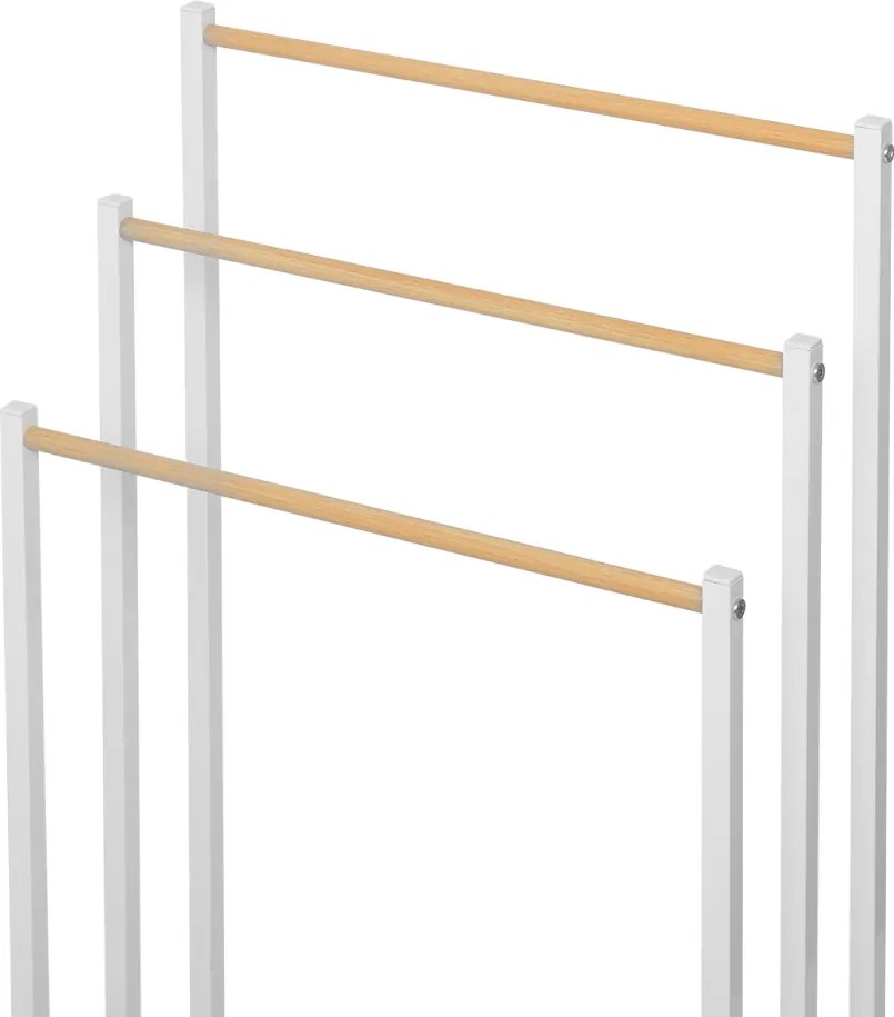 Törölközőtartó állvány, fehér, POLDO