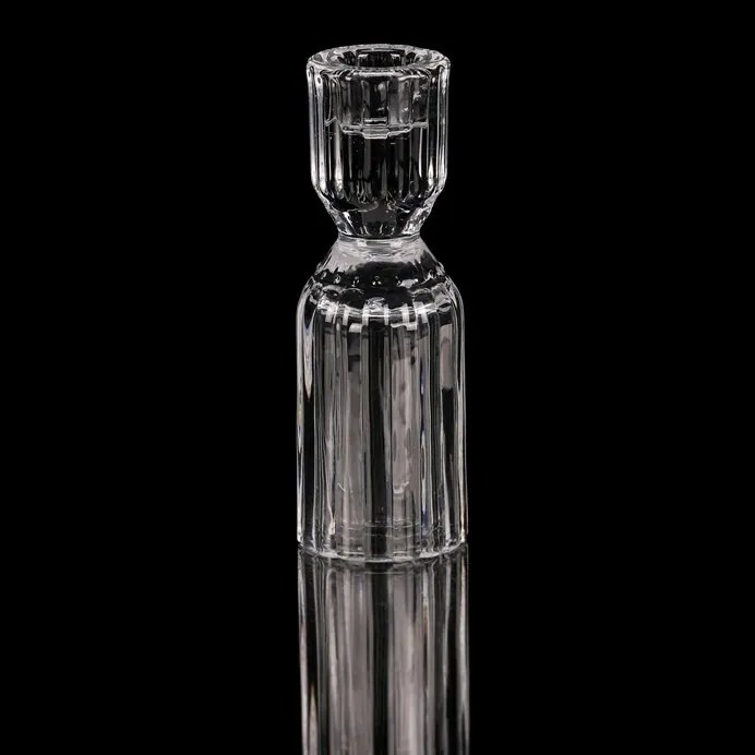 Üveg gyertyatartó 14,5 cm kúpos gyertyához, átlátszó