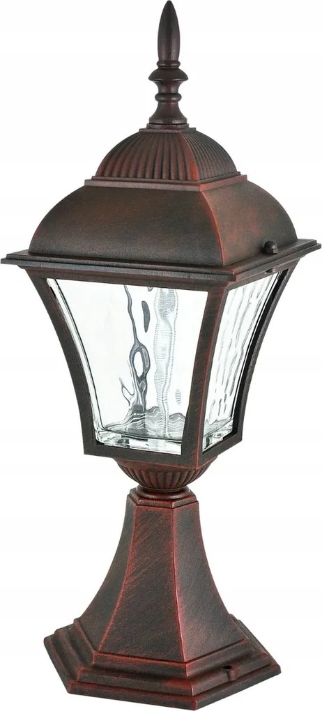 Kültéri álló lámpa Led patinás cseresznye barna klasszikus 40 cm Polux