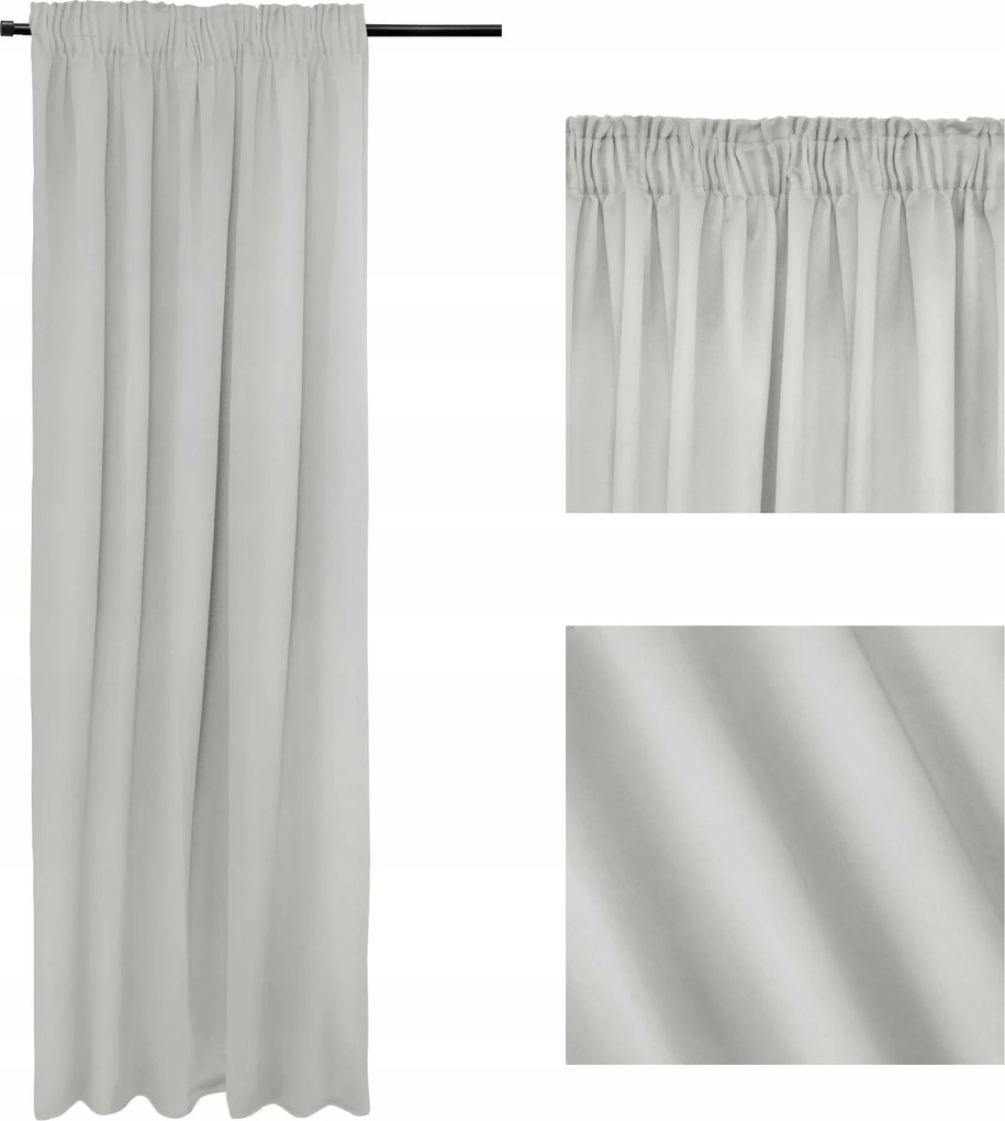 Kész függöny Sötétítő Függöny Blackout 140x250 Világos Szürke Arctic