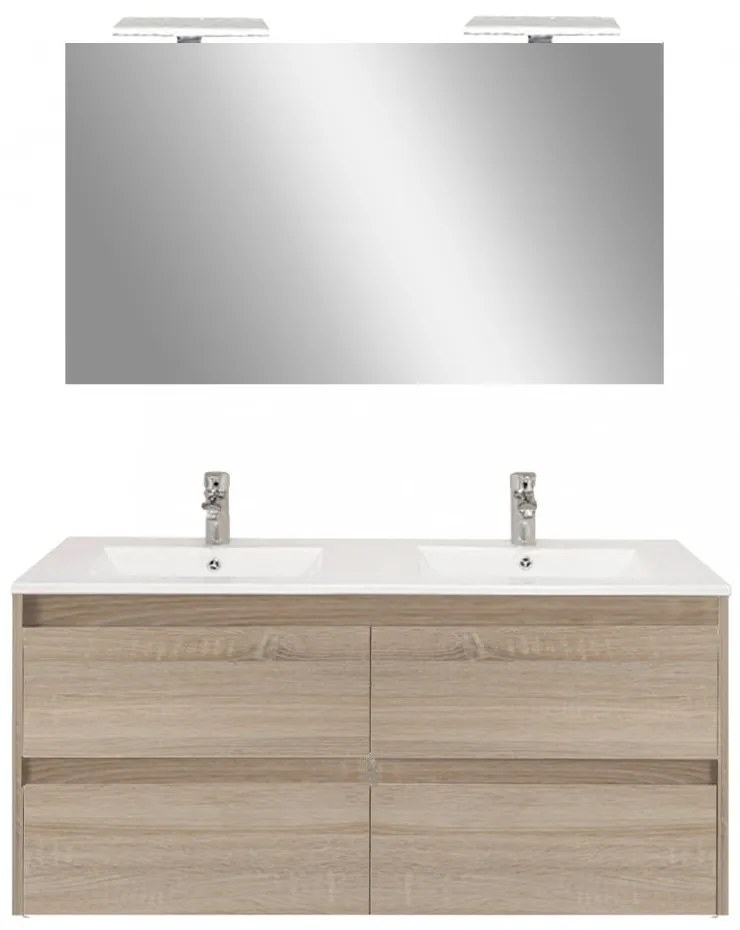 Porto Prime 120 komplett fürdőszoba bútor sonoma tölgy színben