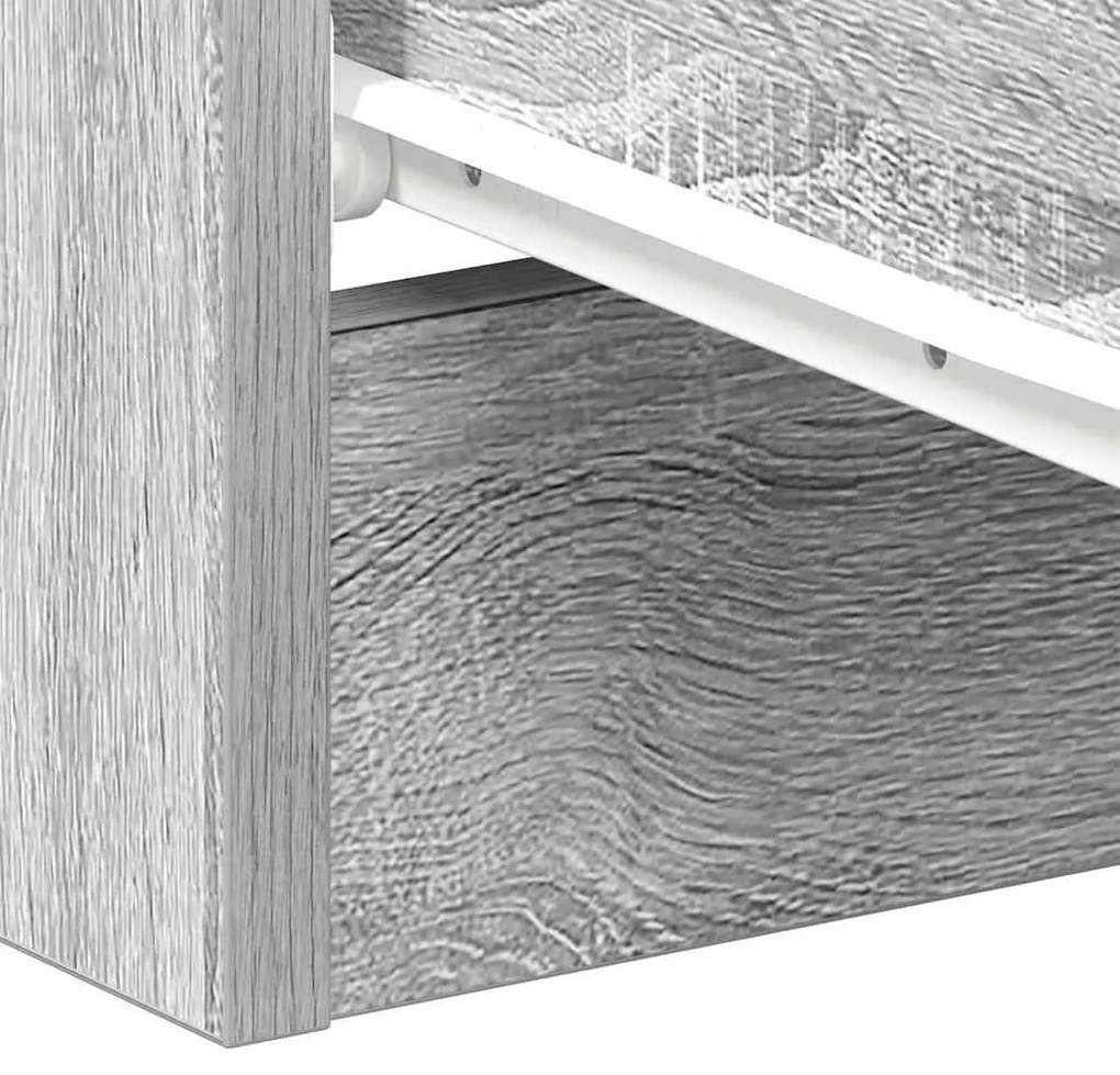 szürke sonoma színű szerelt fa éjjeliszekrény 38 x 35 x 56 cm