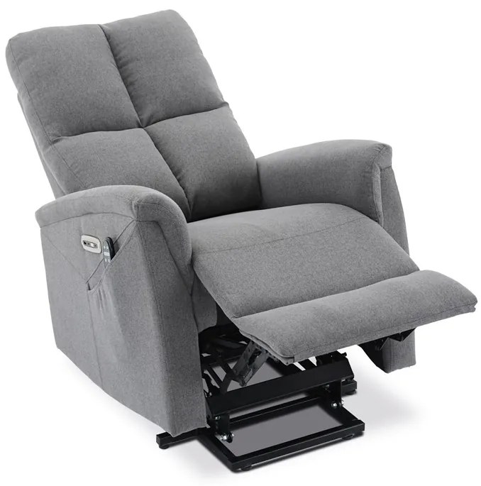 Elektromos vezérlésű szürke szövet dönthető fotel. TV-929 GREY2