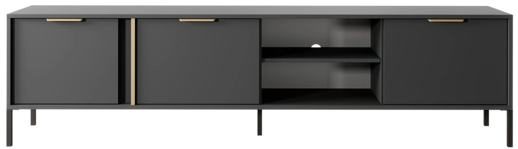 TV asztal/szekrény Lyran 3D (antracit + arany). 1071358