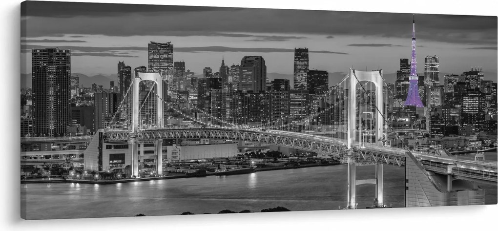 Kép - A nagyváros a lila toronnyal (120x50 cm)