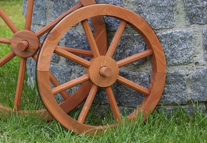 Garthen Fa kerék Ghana stílusos rusztikus dekoráció 35 cm