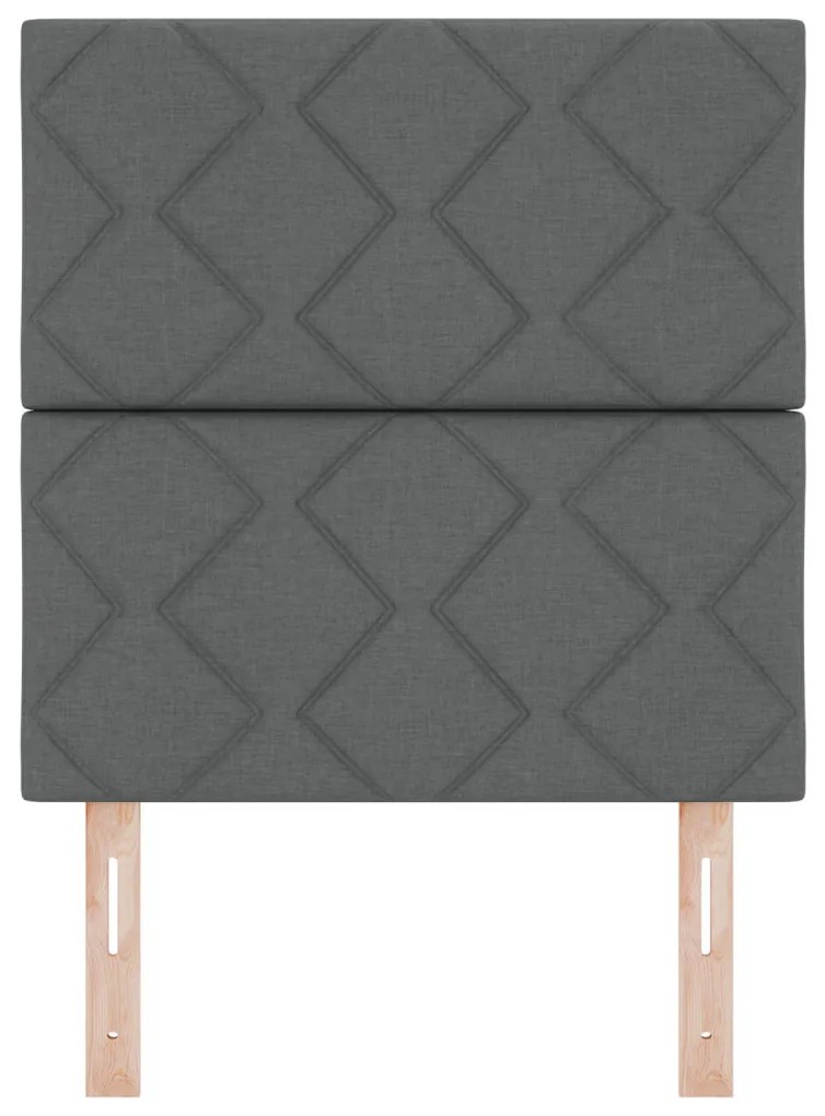 LED Fejtámla Gyémánt Blokk Dizájn Sötétszürke 80 cm Textil