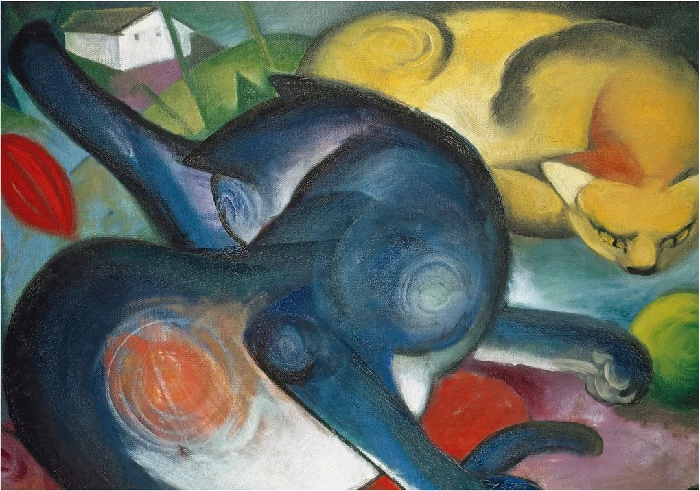 Divatos Flizelin Tapéta Ragasztó Fali 3D Macska Festmény 312x219 Ragasztó