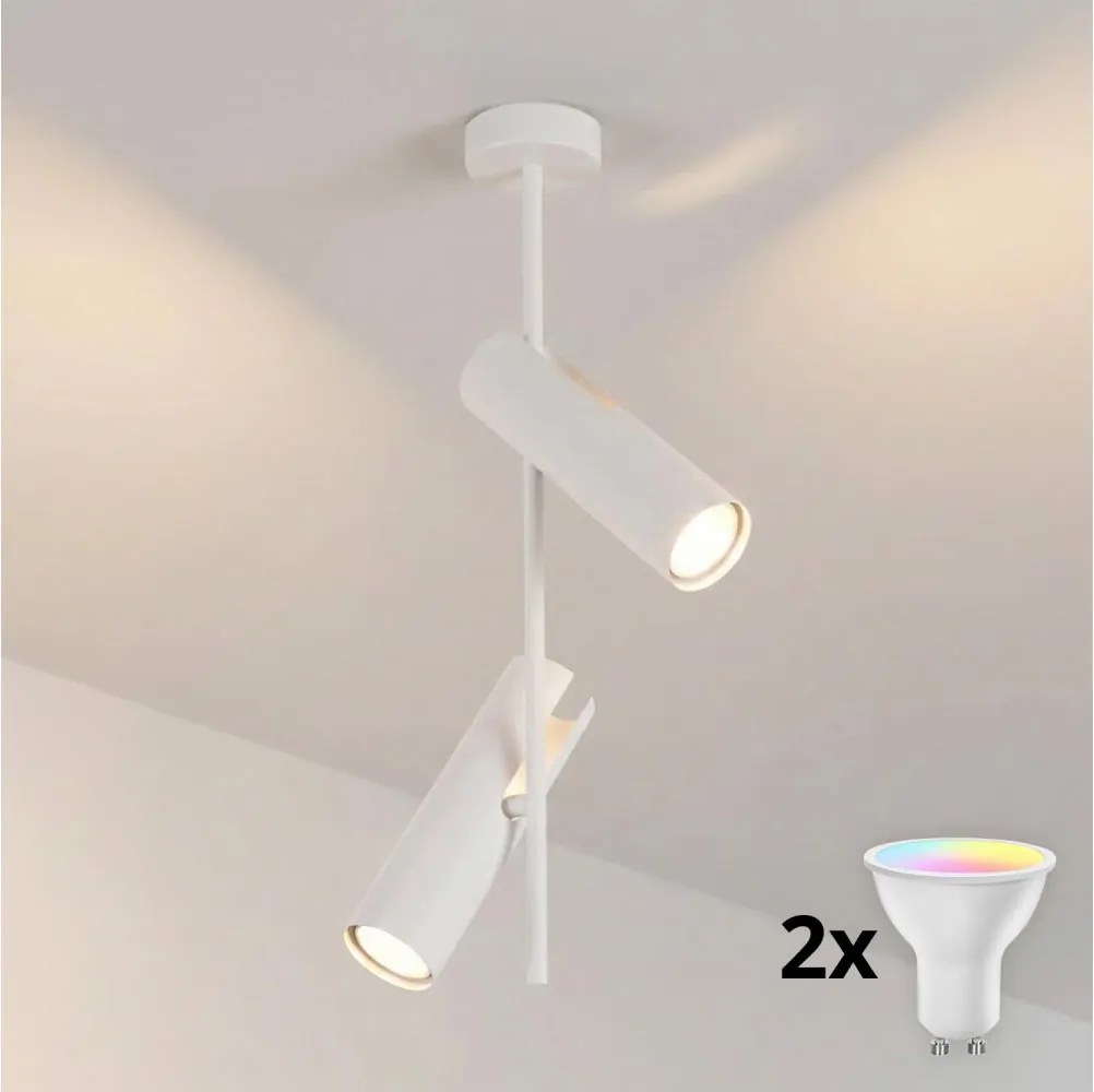 Brilagi - LED RGBW dimmelhető rúdon függesztett csillár BRANCH 2xGU10/6,5W/230V fehér