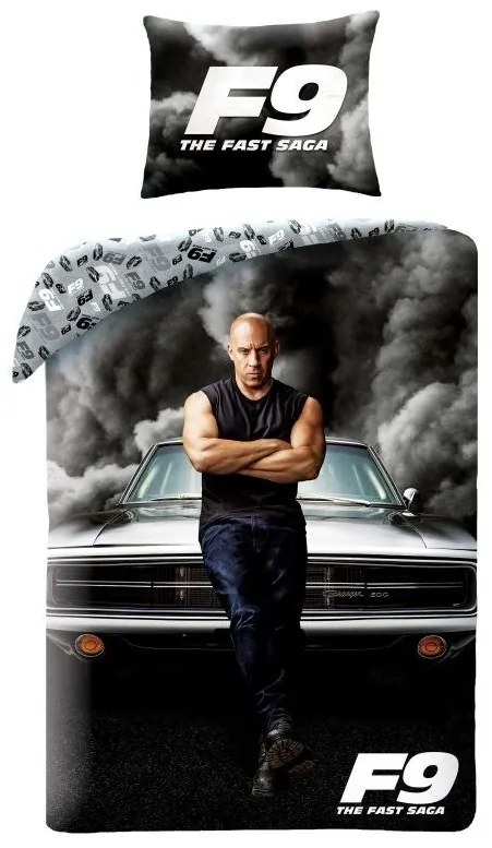 Halálos iramban pamut ágyneműhuzat hátizsákkal 70x90 cm + 140x200 cm