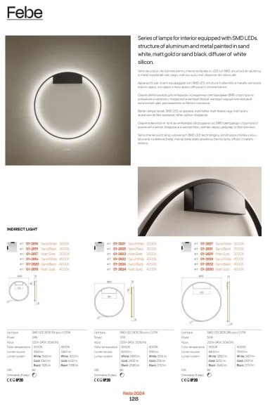 Redo 01-2819 - LED Dimmelhető fali lámpa FEBE LED/24W/230V fekete