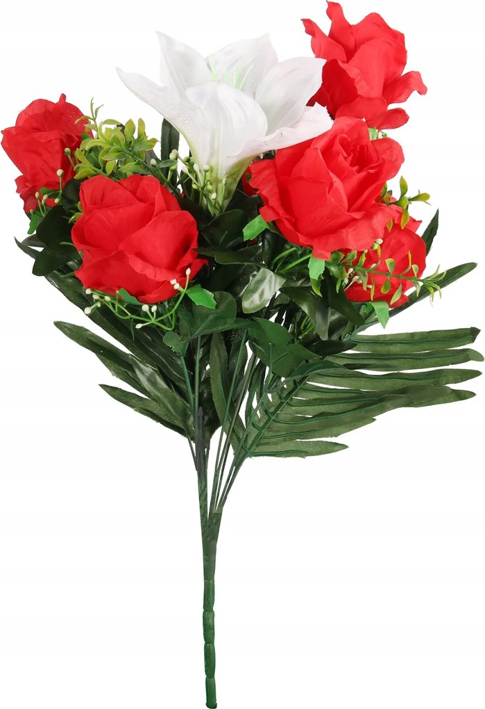 Csokor 10 Virág MIX Amarillisz Rózsa Piros Szín