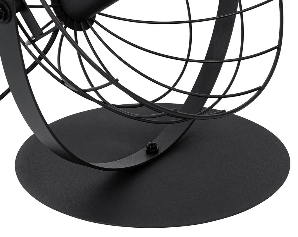 Ipari asztali lámpa fekete állítható - Hanze