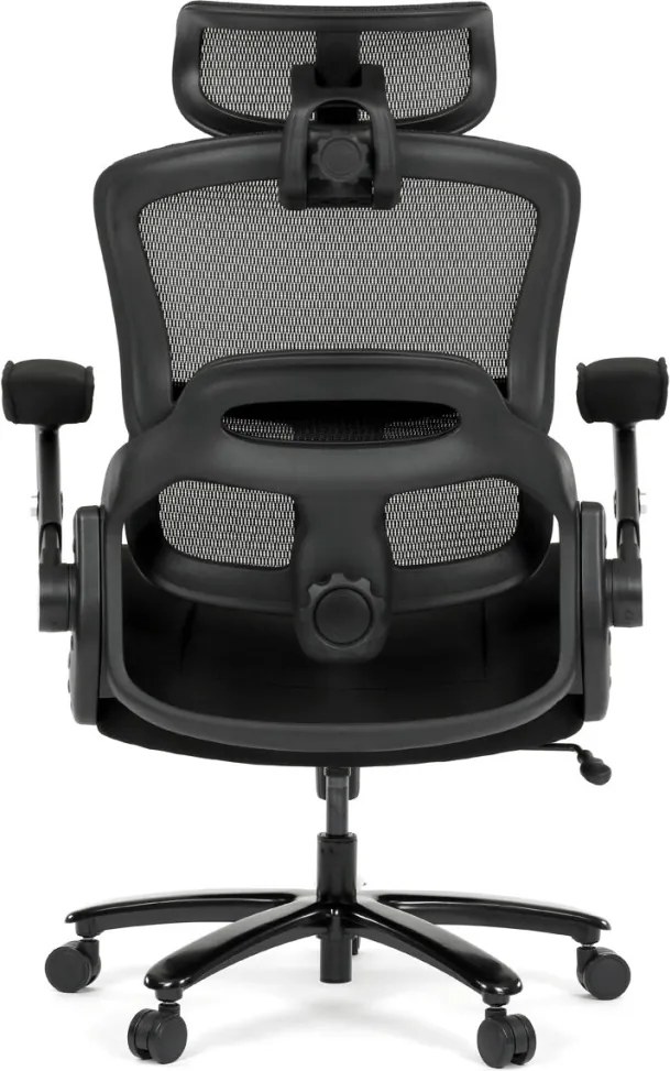 KA-N1313 fekete szövet irodai szék hinta mechanizmussal