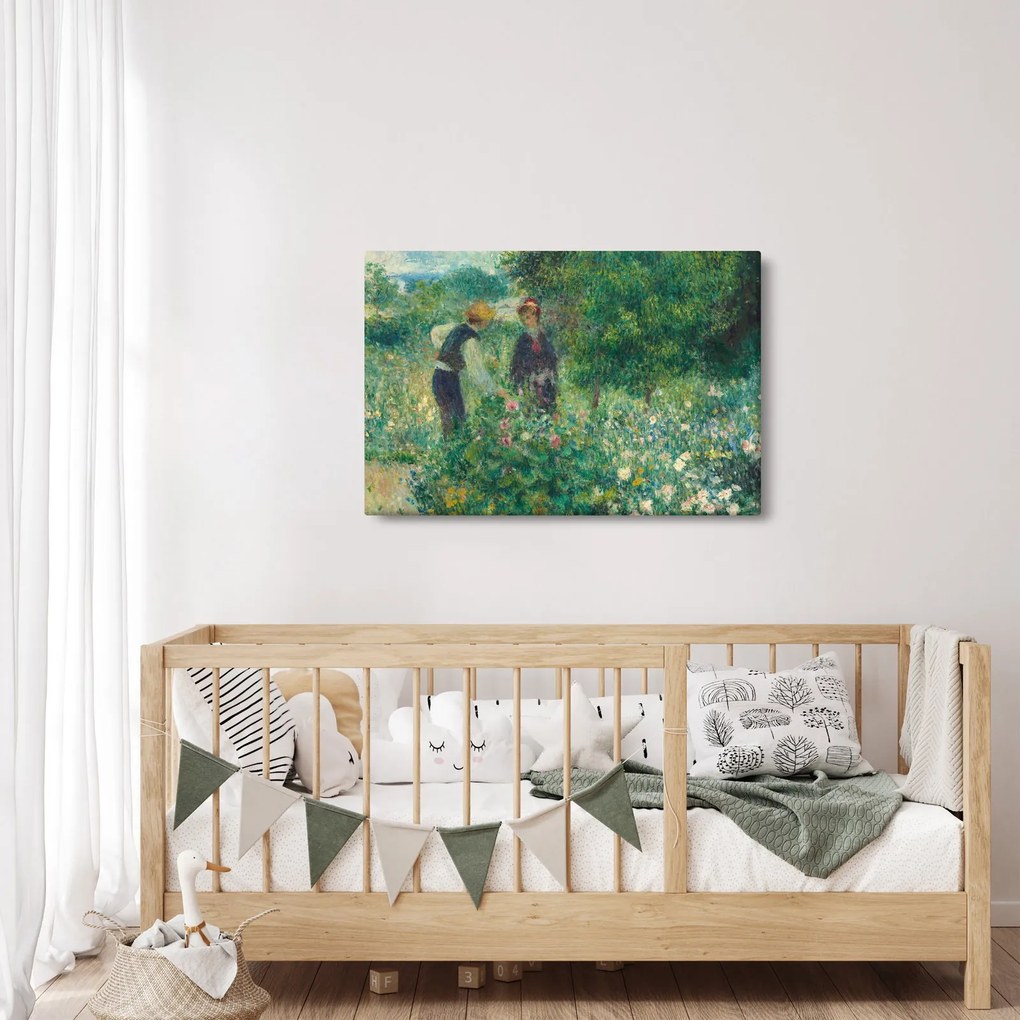 Kép - Auguste Renoir, Picking Flowers, reprodukciók (90x60 cm)