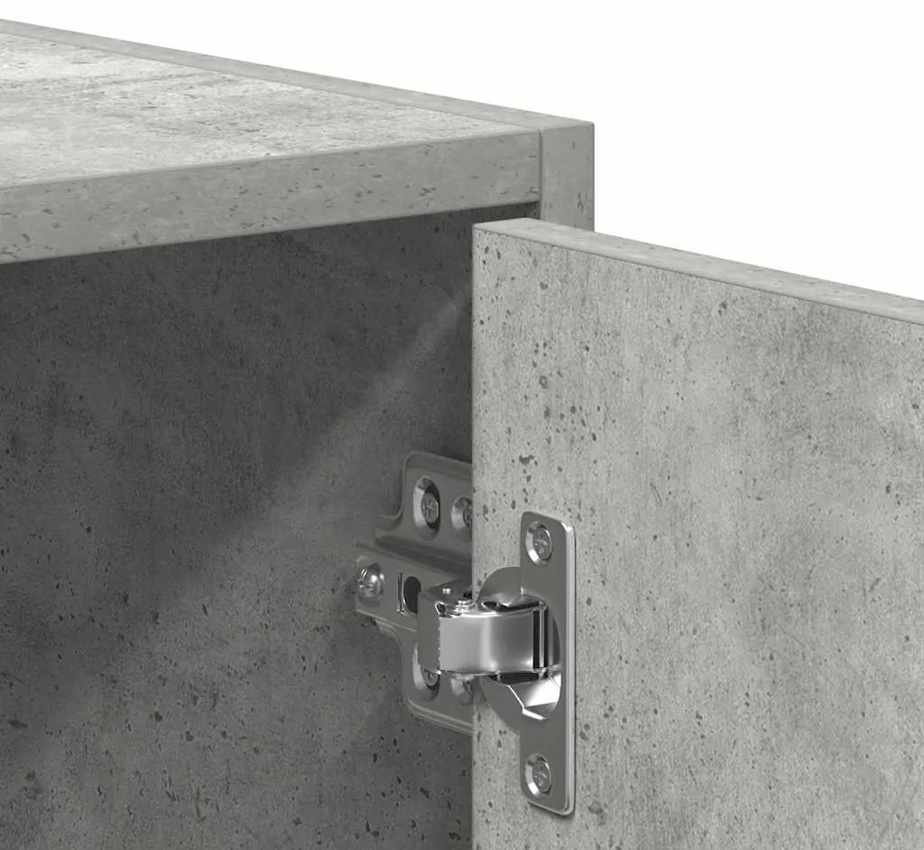 betonszürke forgácslap fürdőszobaszekrény 30 x 30 x 183,5 cm
