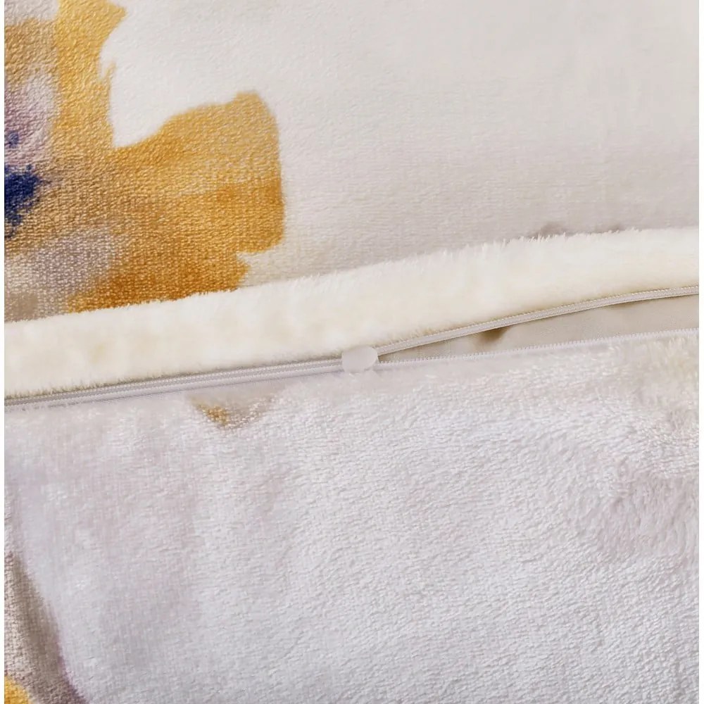 Fehér egyszemélyes mikroplüss ágyneműhuzat 140x200 cm Blossom – My House