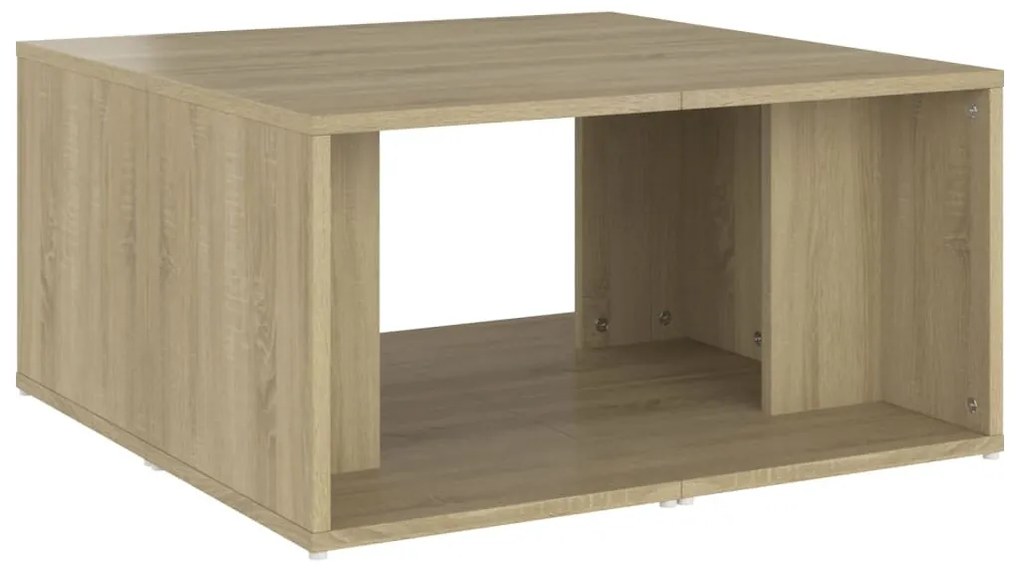 4 db sonoma tölgy színű szerelt fa dohányzóasztal 33x33x33 cm