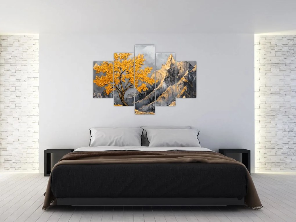 Kép – Arany fa a hegyekben (150x105 cm)
