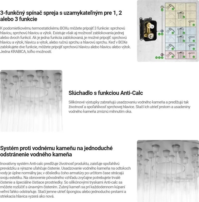 Deante Rejtett zuhanygarnitúra, csaptelep BOX-szal - zuhanyfejjel