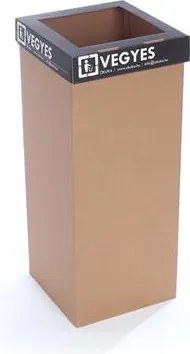 Szelektív hulladékgyűjtő, 50 l, RECOBIN Office, fekete (URE004)