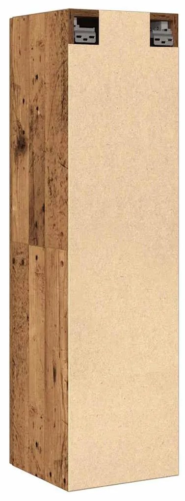 antik fa színű szerelt fa TV-szekrény 30,5 x 30 x 110 cm