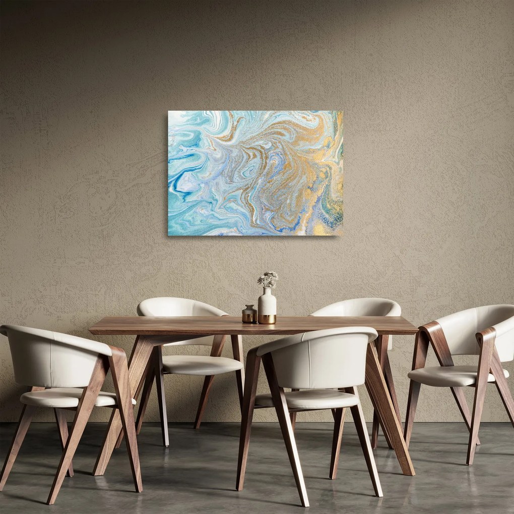 Kép - Kék márvány (üvegen) (70x50 cm)