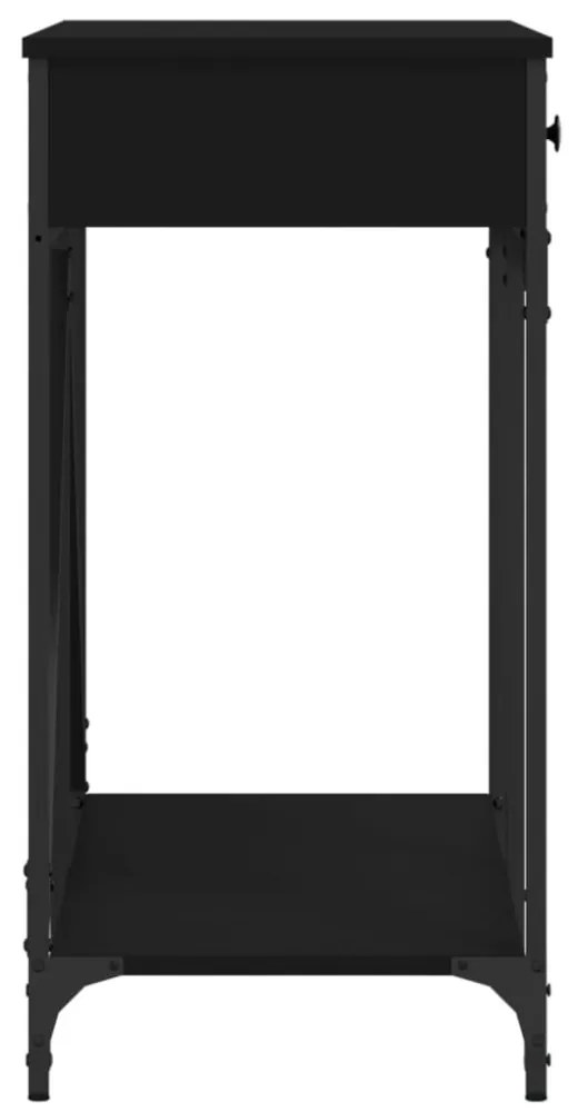 fekete szerelt fa tálalóasztal 100 x 39 x 78,5 cm