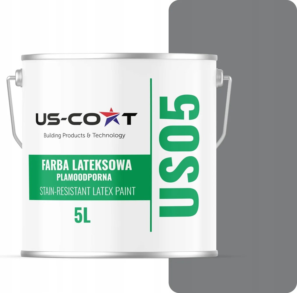 Latex Festék Foltálló Szín Szürke Sötét H1020 5L Matt Mennyezeti Falfesték