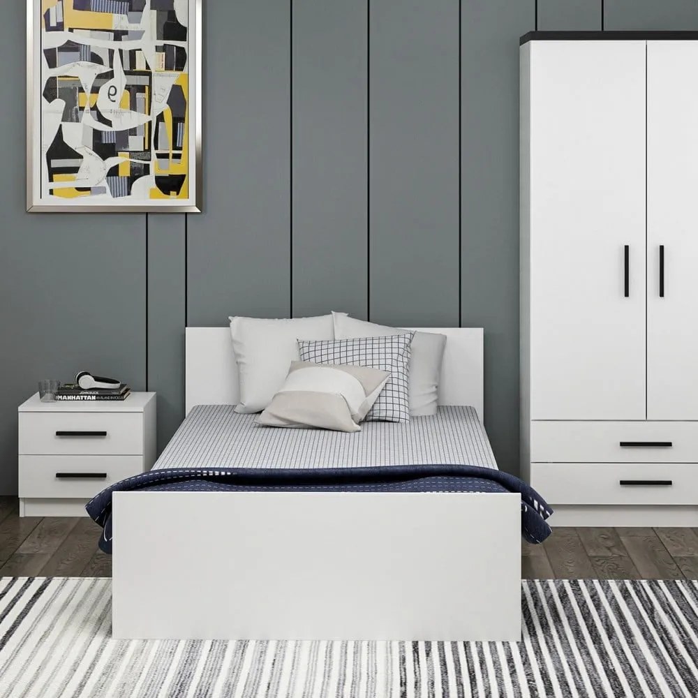 Fehér egyszemélyes ágy 120x200 cm Kale – Kalune Design