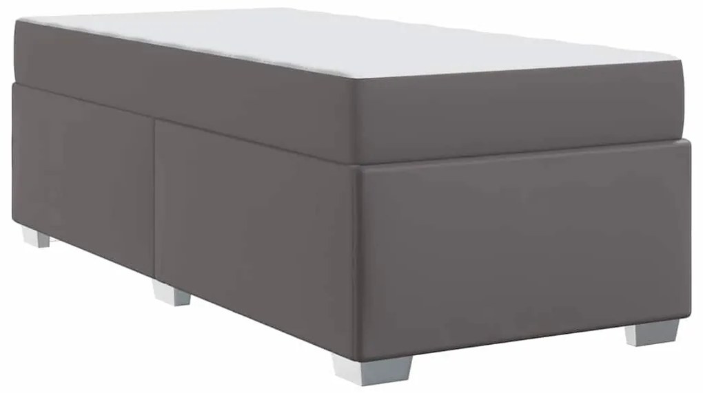 Ágykeret Szürke 90 x 200 cm Műbőr