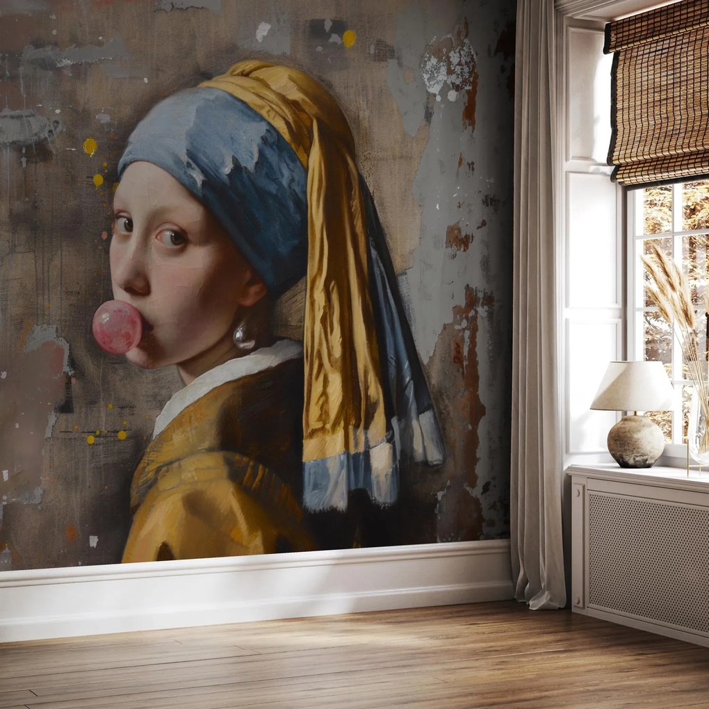 Fotótapéta - Modern lány gyönggyel (147x102 cm)
