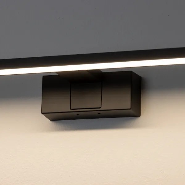Aigostar - LED fürdőszobai tükörvilágítás LED/8W/230V 4000K 40 cm IP44 fekete