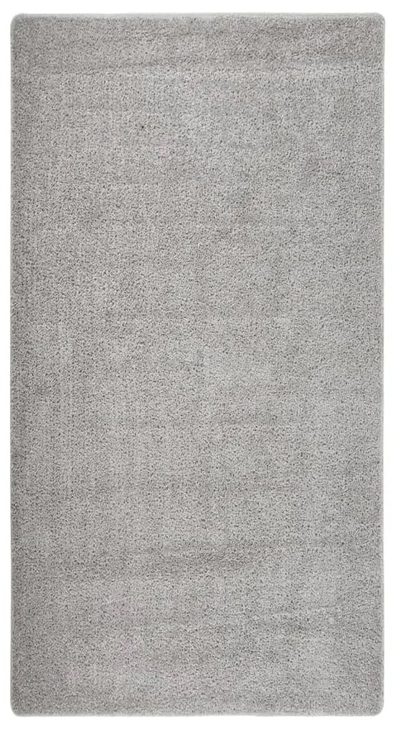 világosszürke csúszásmentes bozontos szőnyeg 80 x 150 cm