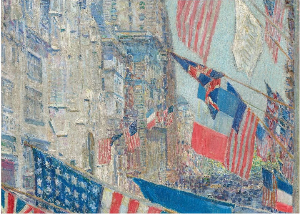 Üveg kép - Childe Hassam, Allies day, reprodukciók (70x50 cm)