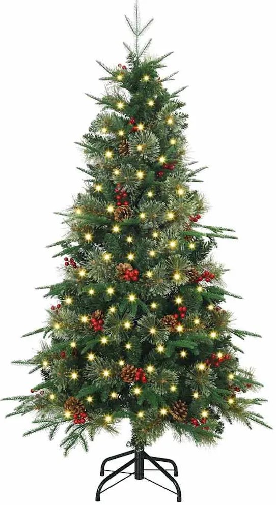 Műanyag Hajtogatós Karácsonyfa állvánnyal Zöld 150 cm PE és PVC