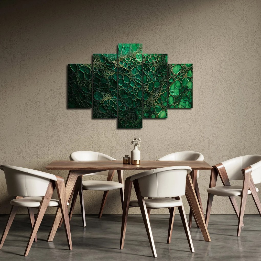 Kép - Zöld mikroszkópos kép (150x105 cm)