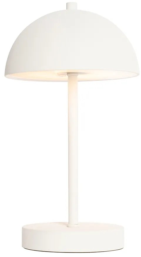 Kültéri asztali lámpa fehér újratölthető LED-del 3 lépésben dimmelhető - Keira