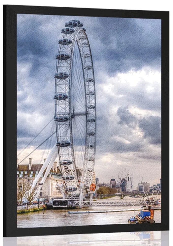 Poszter egyedülálló London és a Temze